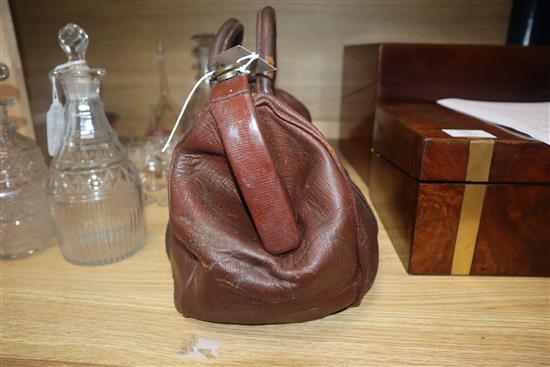 A George VI leather diplomats bag, bears Royal Cypher